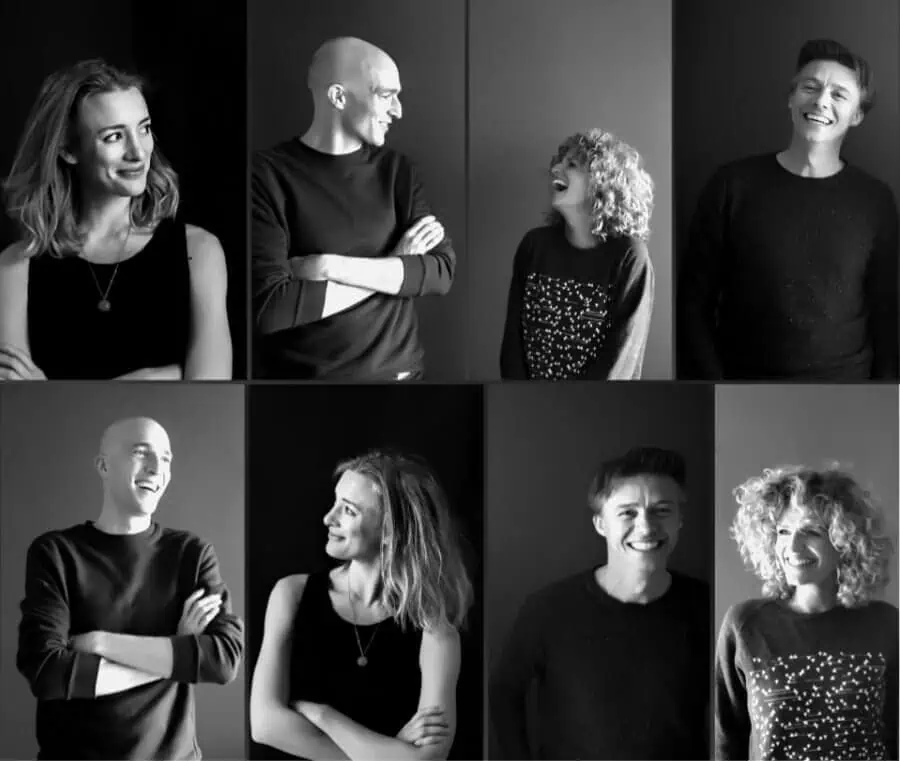banner-stemacteurs-voiceovers5 De Stemacteur voice overs banner foto met stemacteurs Sieger Sloot, Carolien Borgers, Noortje Herlaar en Michiel Sloot